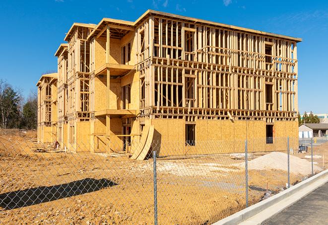 a mobile fence protecting a construction site and workers in Banning CA